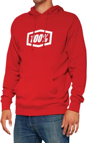 100% Icon Pullover Hoodie - Red - Medium 20029-00011