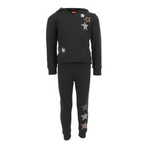 2 Piece Fleece Pullover Hoodie/Jogger Set with Stars