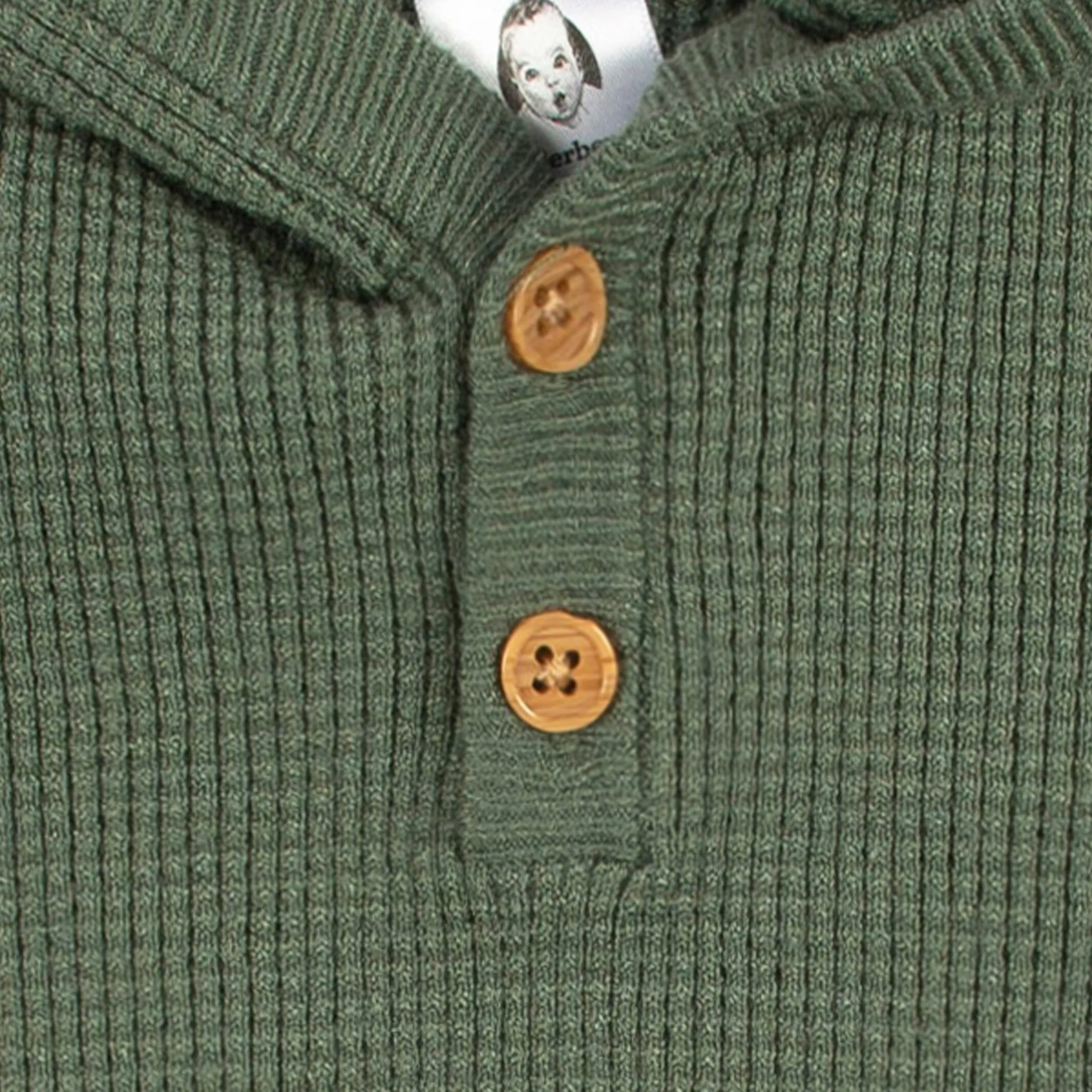 2-Piece Infant and Toddler Boys Olive Green Sweater Knit Set