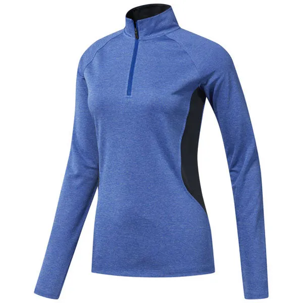 adidas Golf Women's Collegiate Royal Heather/Carbon Lightweight UPF Pullover