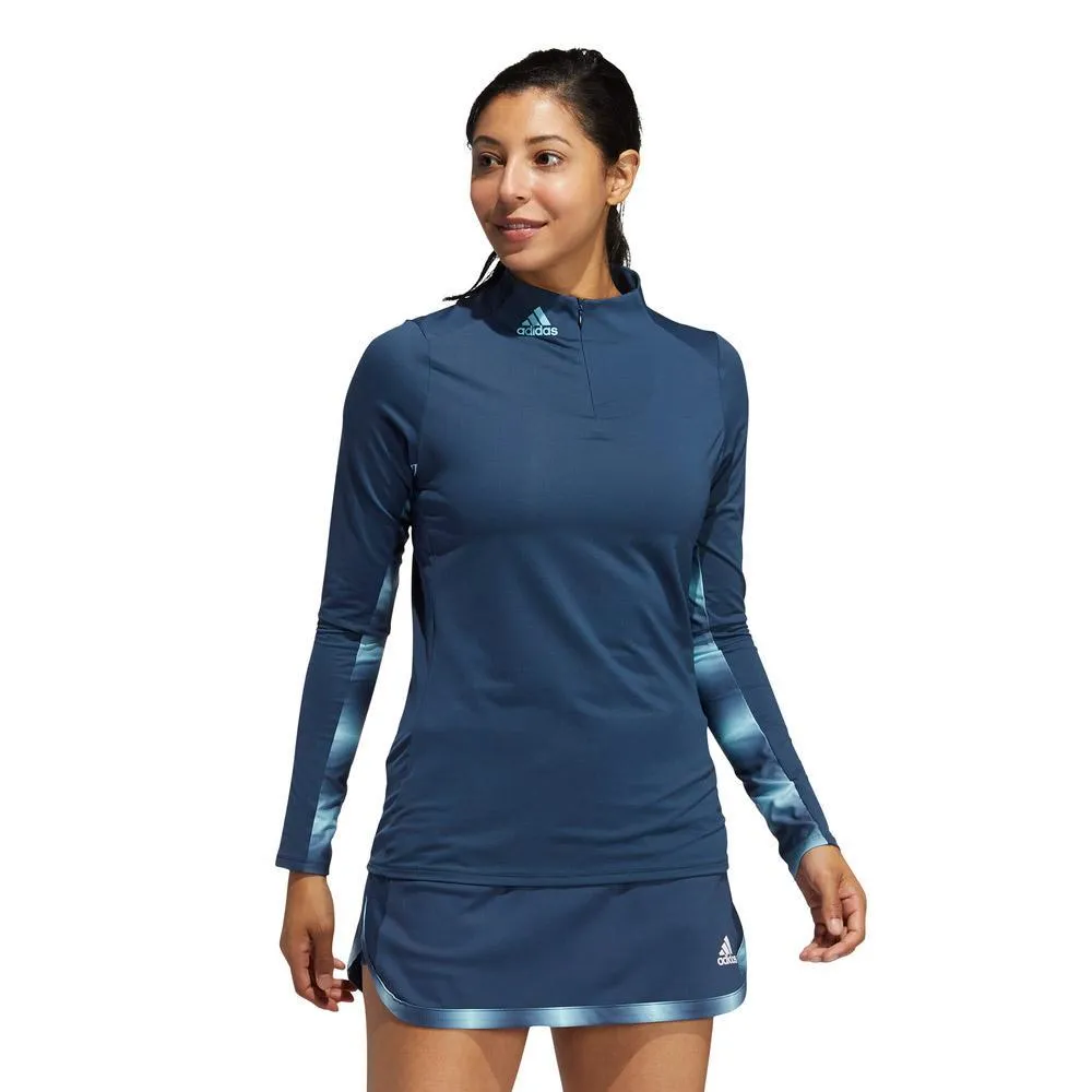 adidas Ladies HEAT.RDY Mock Long Sleeve Tee