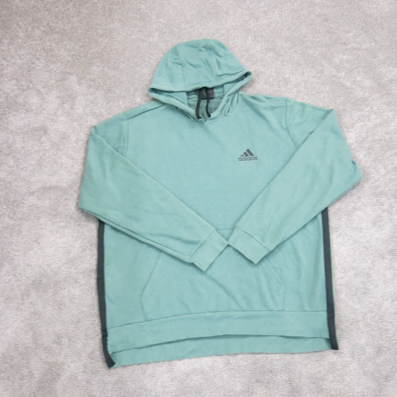 Adidas Mens Pullover Hooded & Sweatshirt Long Sleeve Pockets Green Size Medium