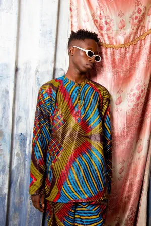 African Print Shirt In Wow Print