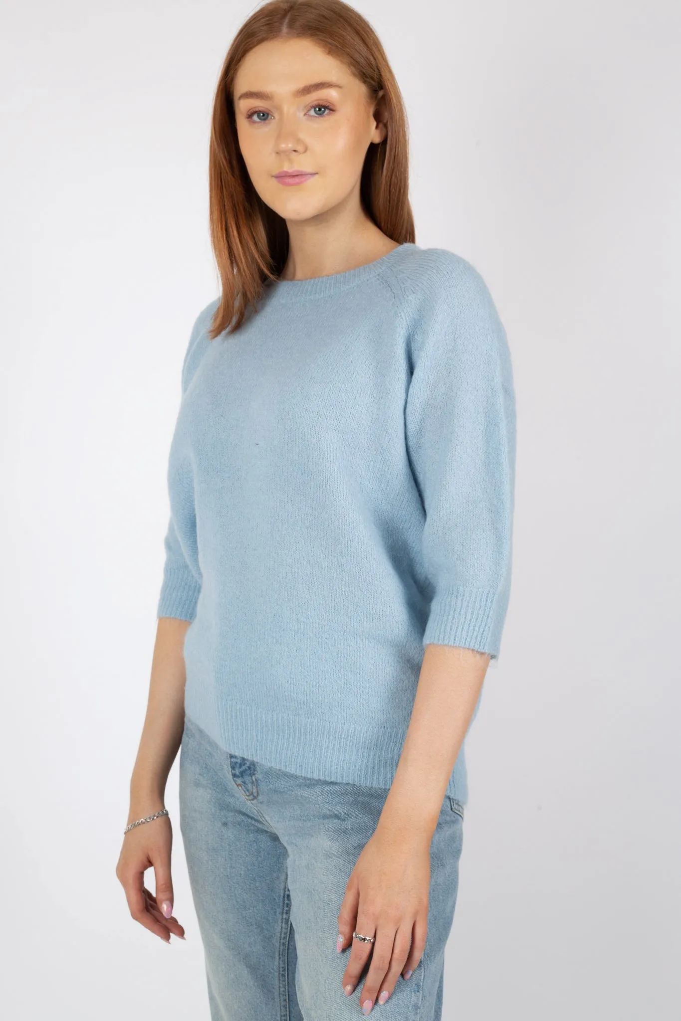 Aimeé Mohair 2/4 Pullover - Powder Blue