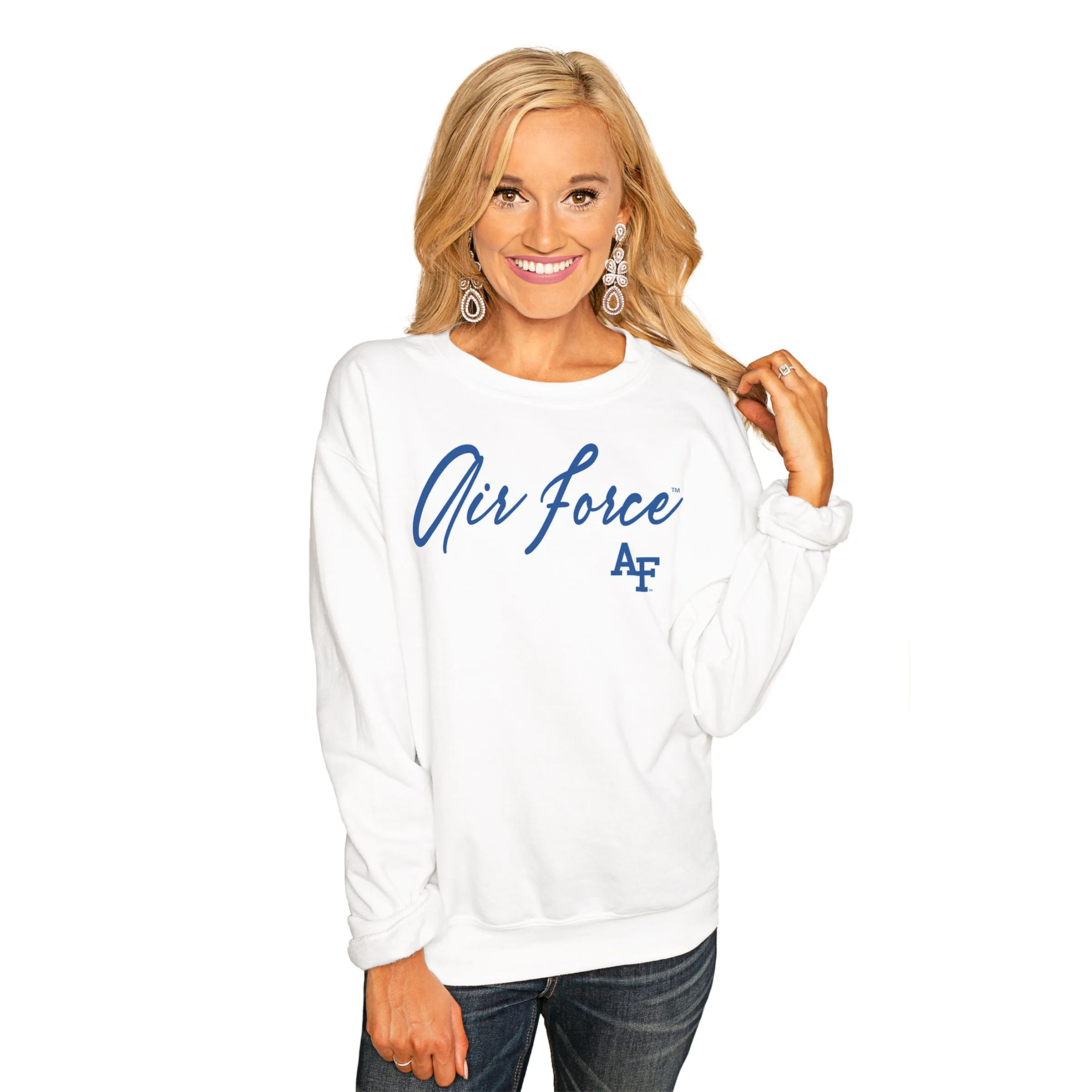 AIR FORCE FALCONS "WIN THE DAY" PERFECT COZY CREW SWEATSHIRT