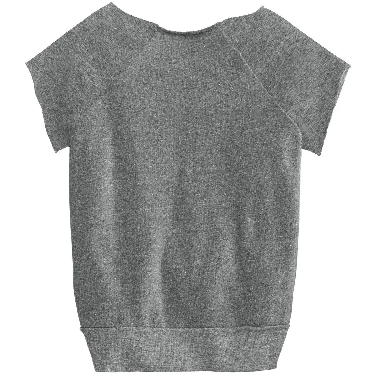 Alternative Apparel Women's Eco Grey Rehearsal Short Sleeve Pullover Sweatshirt