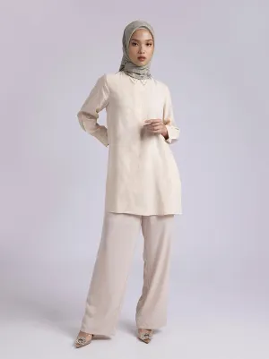 AMARI SLIM FIT TUNIC PLAIN BUTTERCREAM