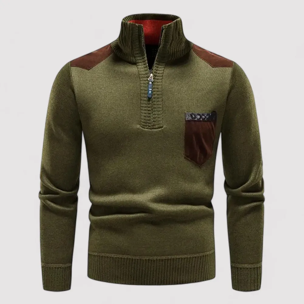 Ancien | Men’s Half-Zip Pullover in Merino Wool