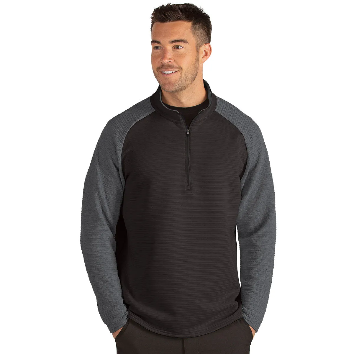 Antigua Men's Black/Bedrock Heather Lagoon