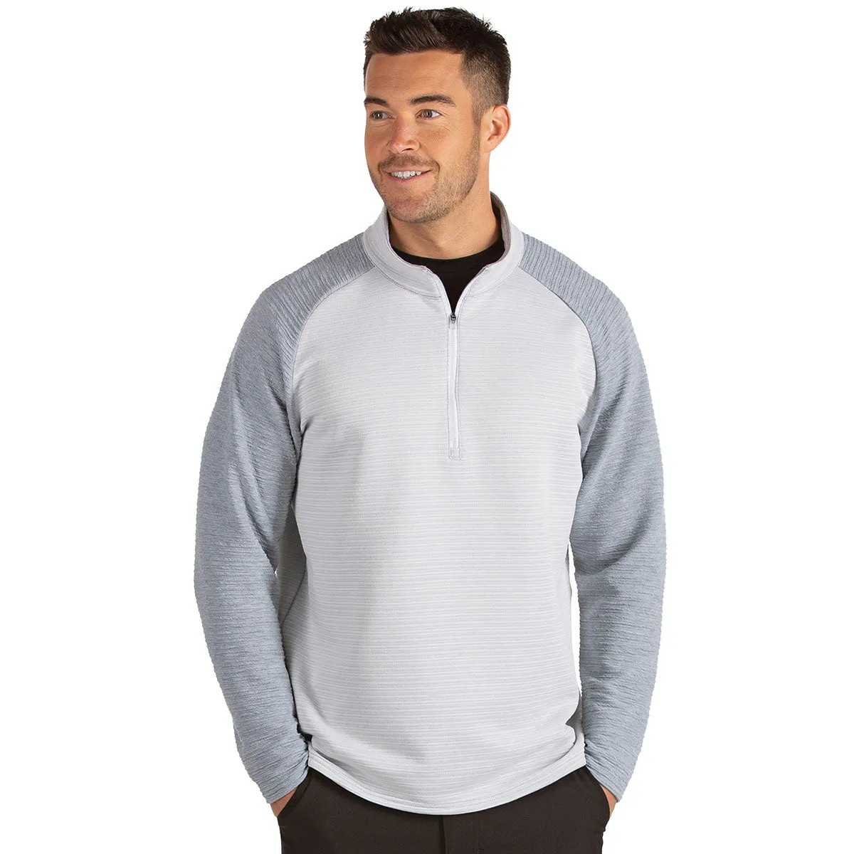 Antigua Men's White/Grey Heather Lagoon