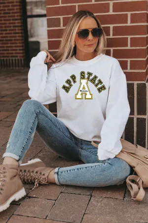 APPALACHIAN STATE MOUNTAINEERS "HIT THE HIGHLIGHTS" PERFECT CREW SWEATSHIRT