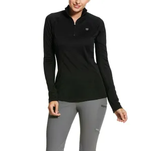 Ariat® Ladies Sunstopper 2.0 Black 1/4-Zip Pullover Baselayer 10030429