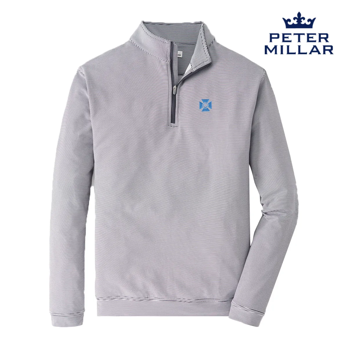 ATO Peter Millar Mini Stripe Stretch Quarter Zip