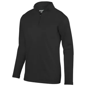 Augusta Sportswear Men's Black Wicking Fleece Quarter-Zip Pullover