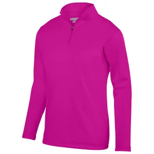 Augusta Sportswear Men's Power Pink Wicking Fleece Quarter-Zip Pullover