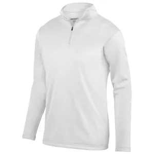 Augusta Sportswear Men's White Wicking Fleece Quarter-Zip Pullover