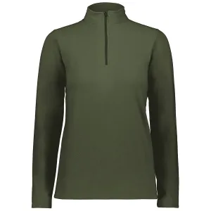 Augusta Sportswear Women's Olive Micro-Lite Fleece 1/4 Zip Pullover