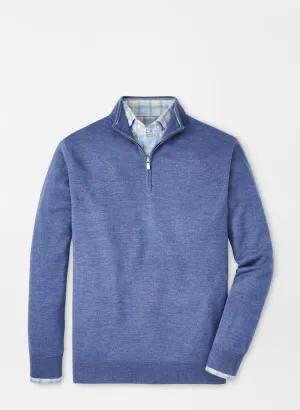 Autumn Crest Quarter-Zip by Peter Millar - Ocean Blue