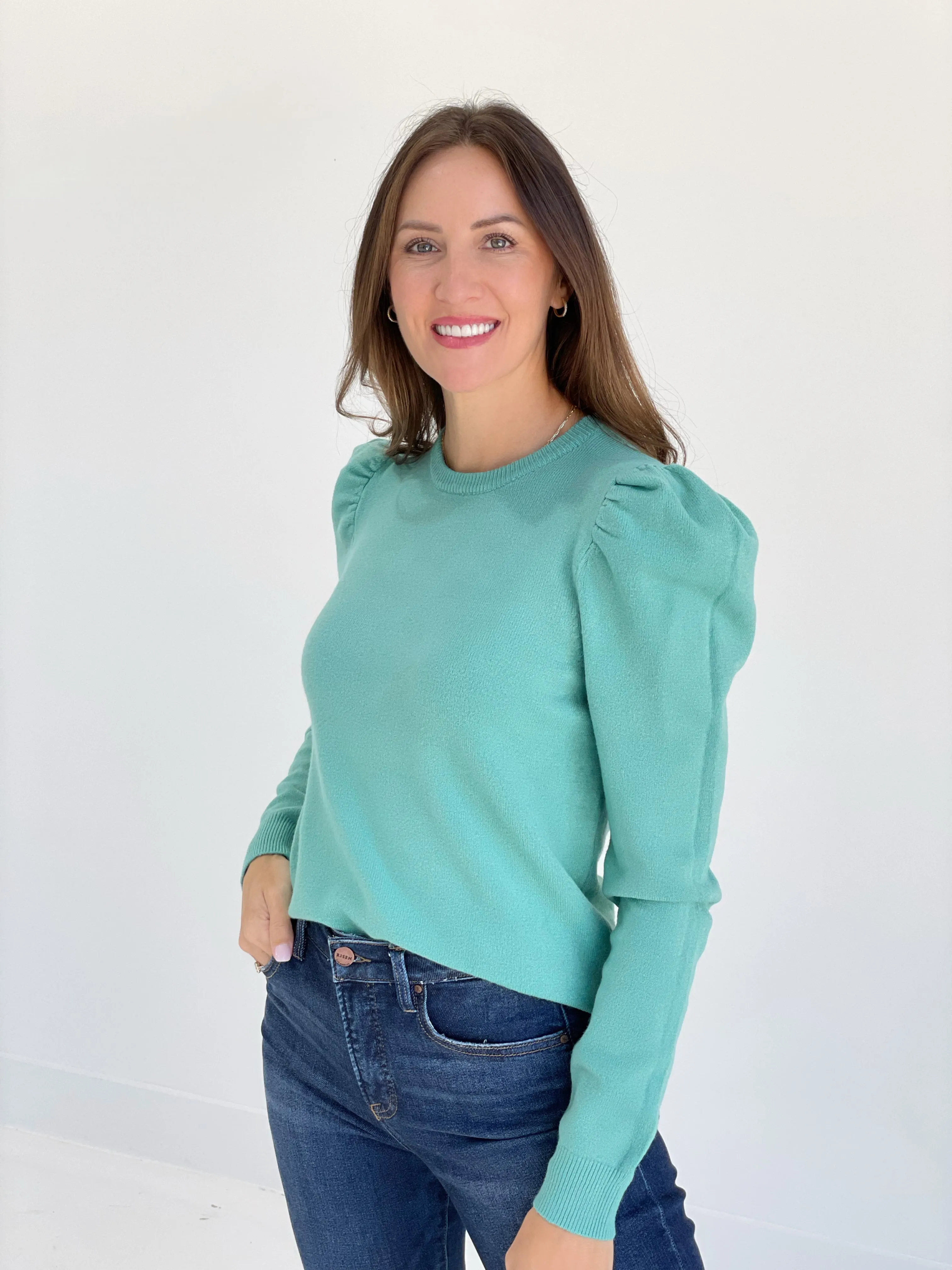 Back For Basics Sweater - Polar Green