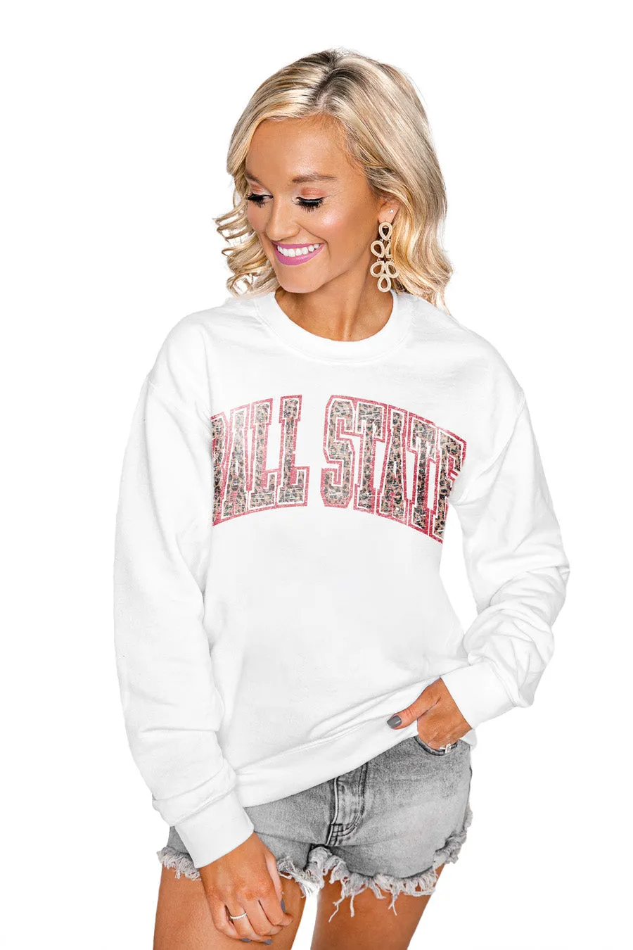 BALL STATE CARDINALS "SNAP" PERFECT CREW SWEATSHIRT