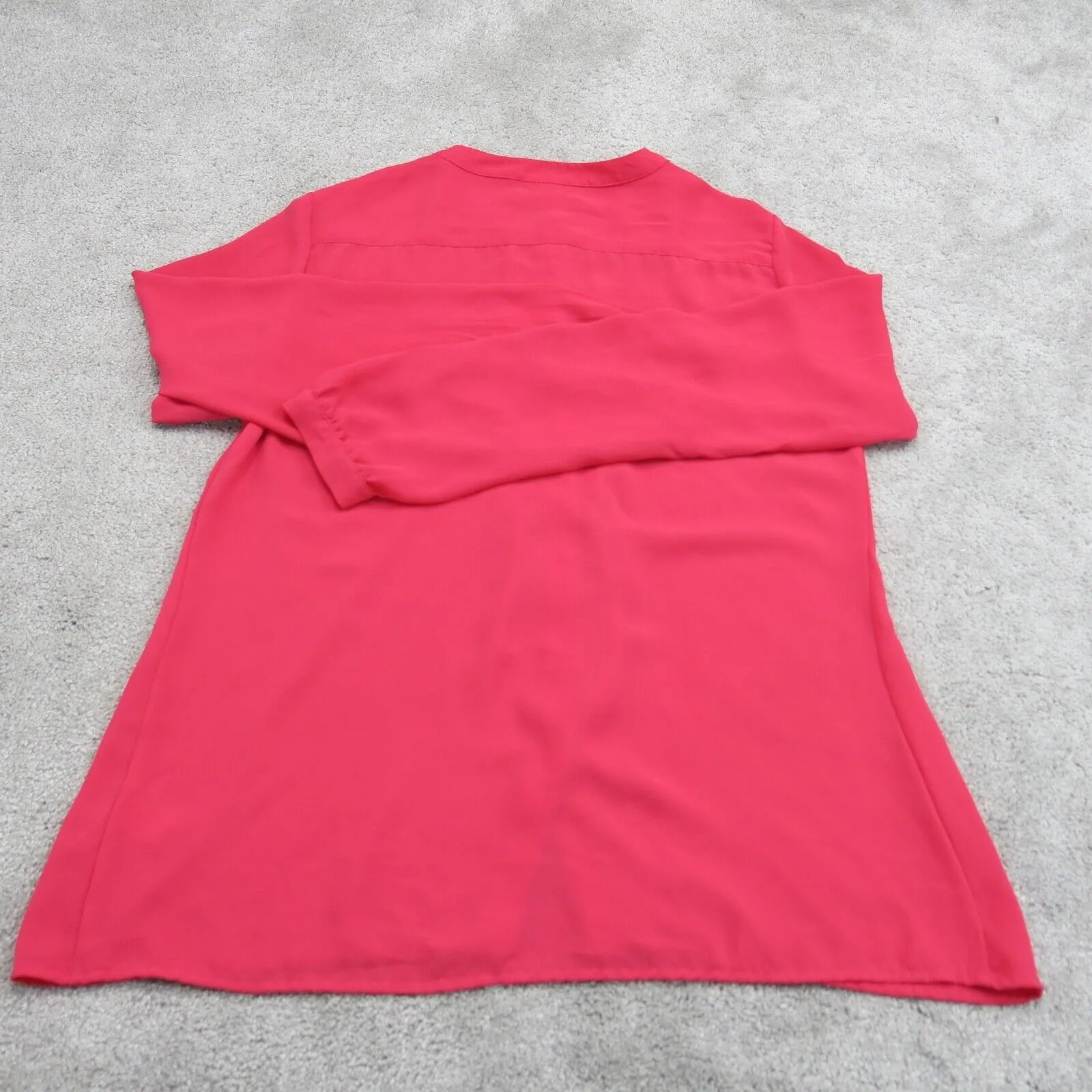 Banana Republic Womens Pleated Tunic Blouse Top Long Sleeve Pink Size Small