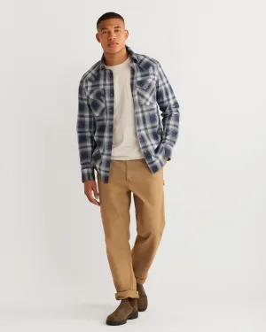 Bishop Long Sleeve Shirt - Indigo/Marine/White Plaid