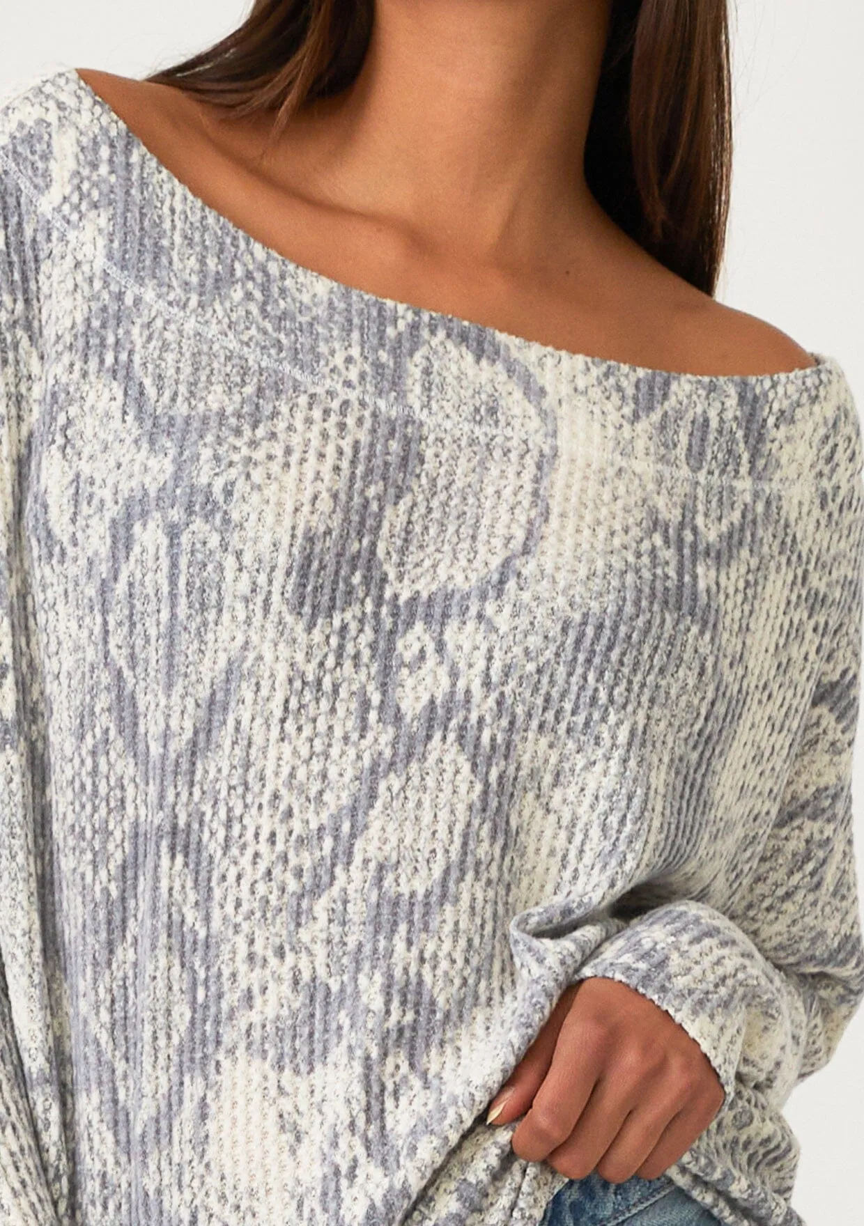 Blue Skies Wide Neck Top