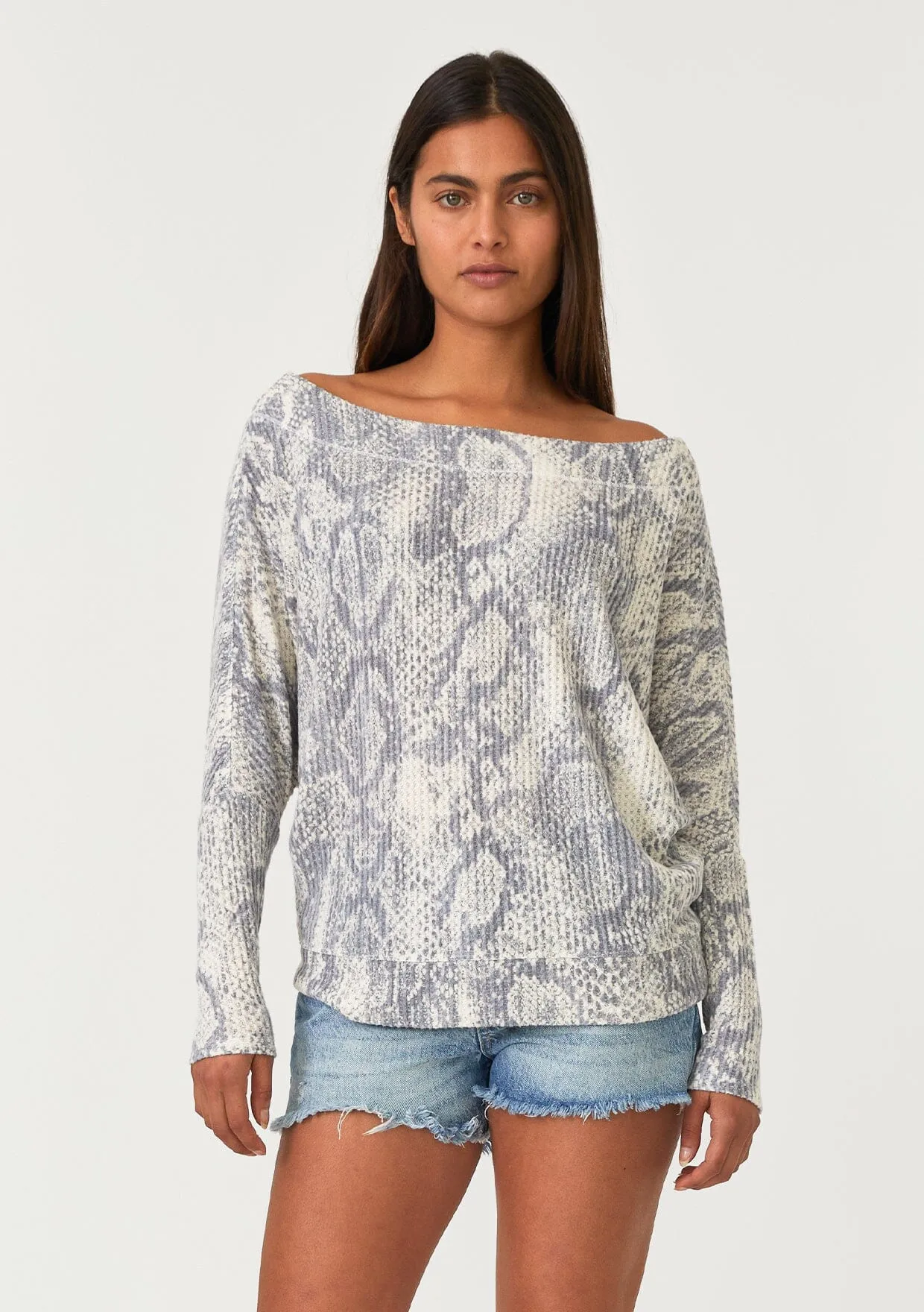 Blue Skies Wide Neck Top