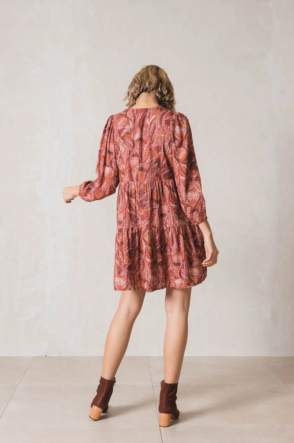 Bordeaux Swirl Tunic Dress