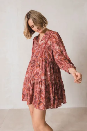 Bordeaux Swirl Tunic Dress