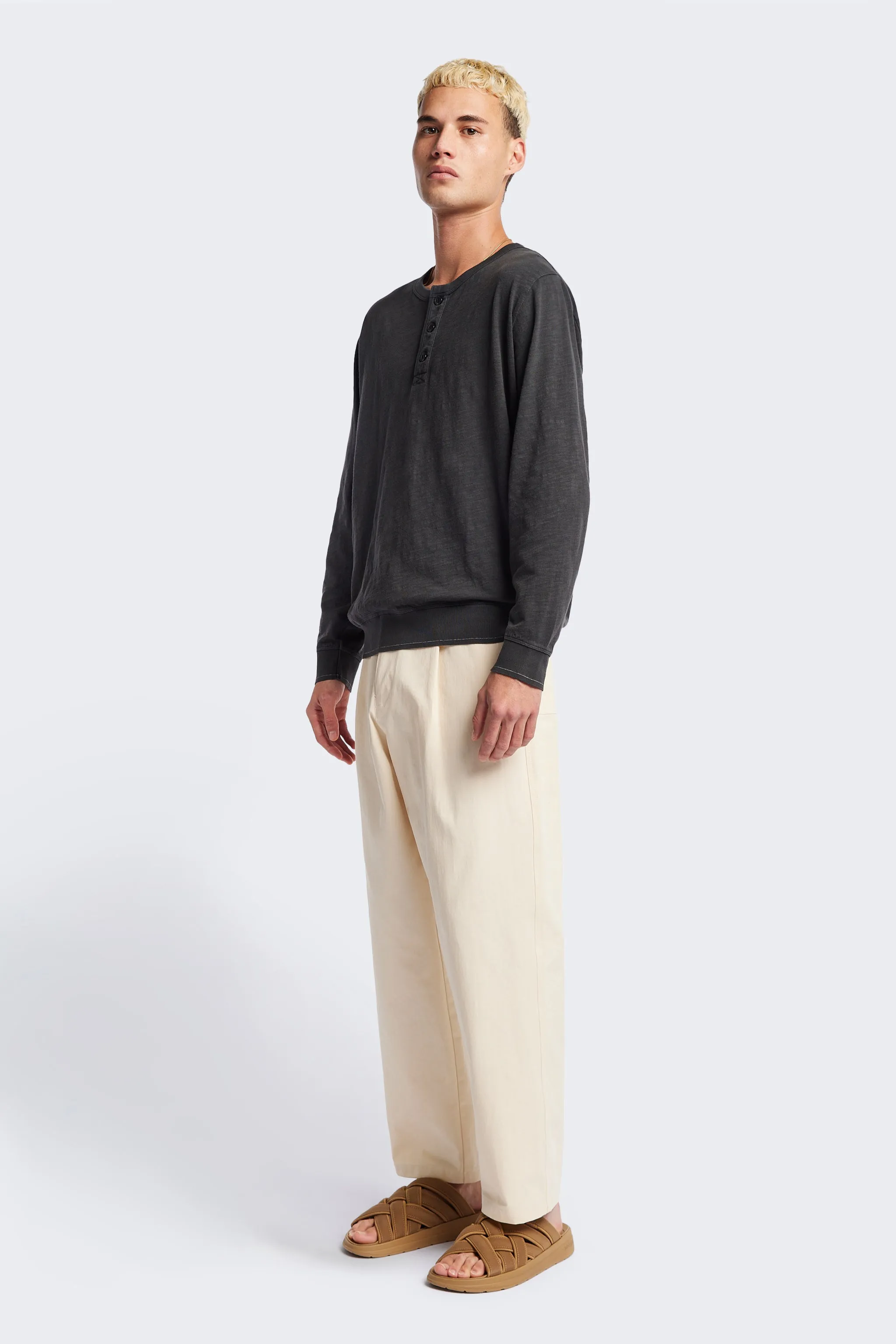 Boulder Pleat Pant Chalk