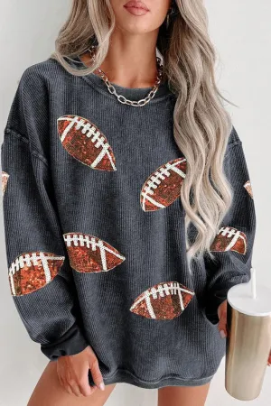 “Bring on the bling” football pullover