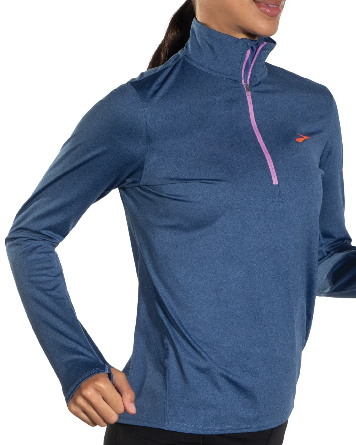 Brooks 10 Mile Dash Half Zip - Aegean (Women's Sizing)