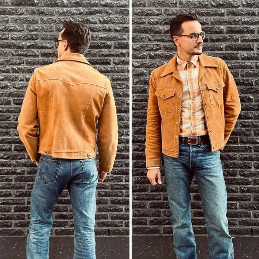 Brown Trucker Leather Shirt