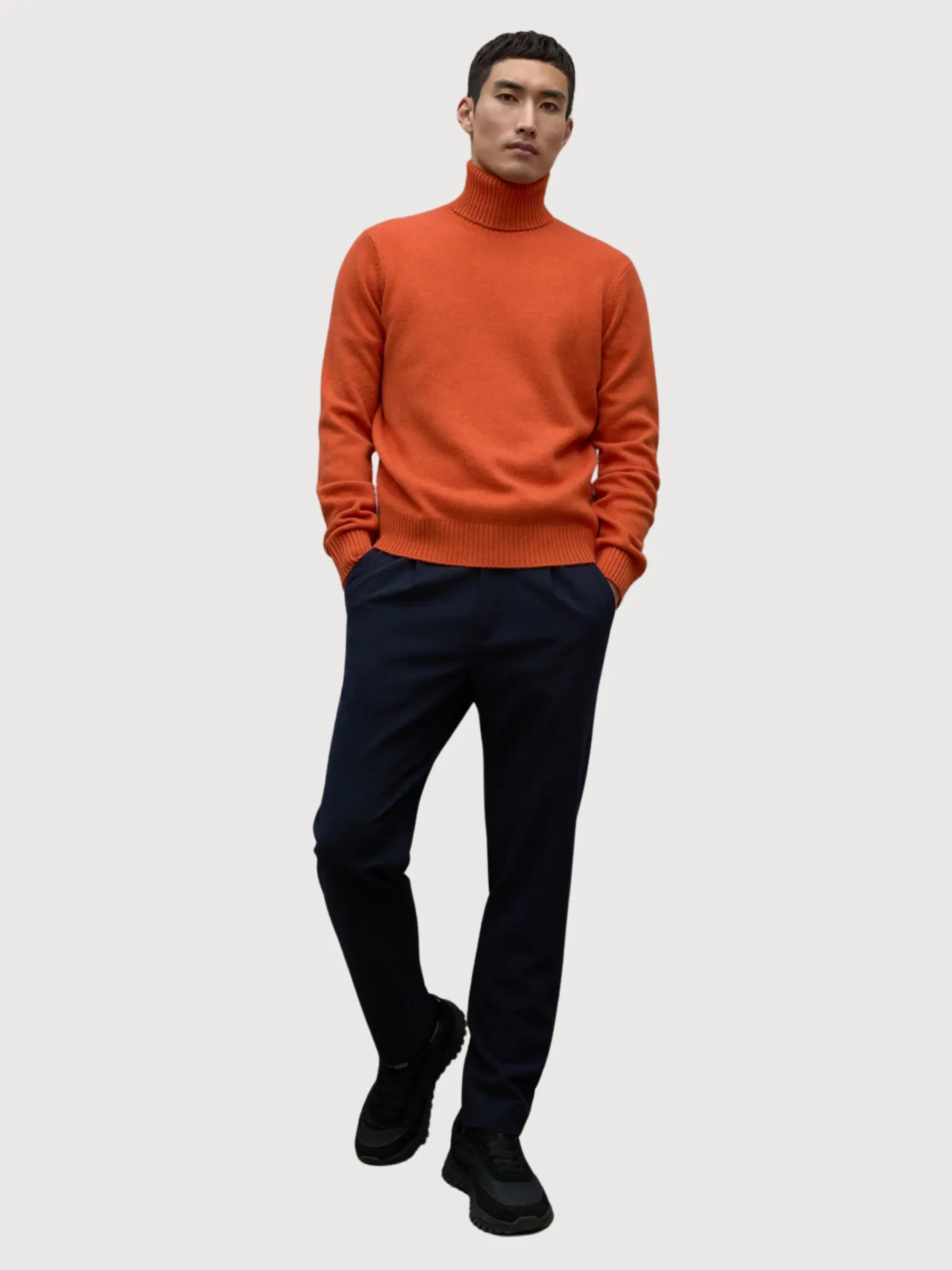 Brun Orange Melange Man Pullover | Ecoalf