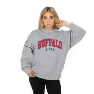 BUFFALO BILLS COMPETITIVE EDGE JEWEL TRIM SLEEVE FLEECE PULLOVER