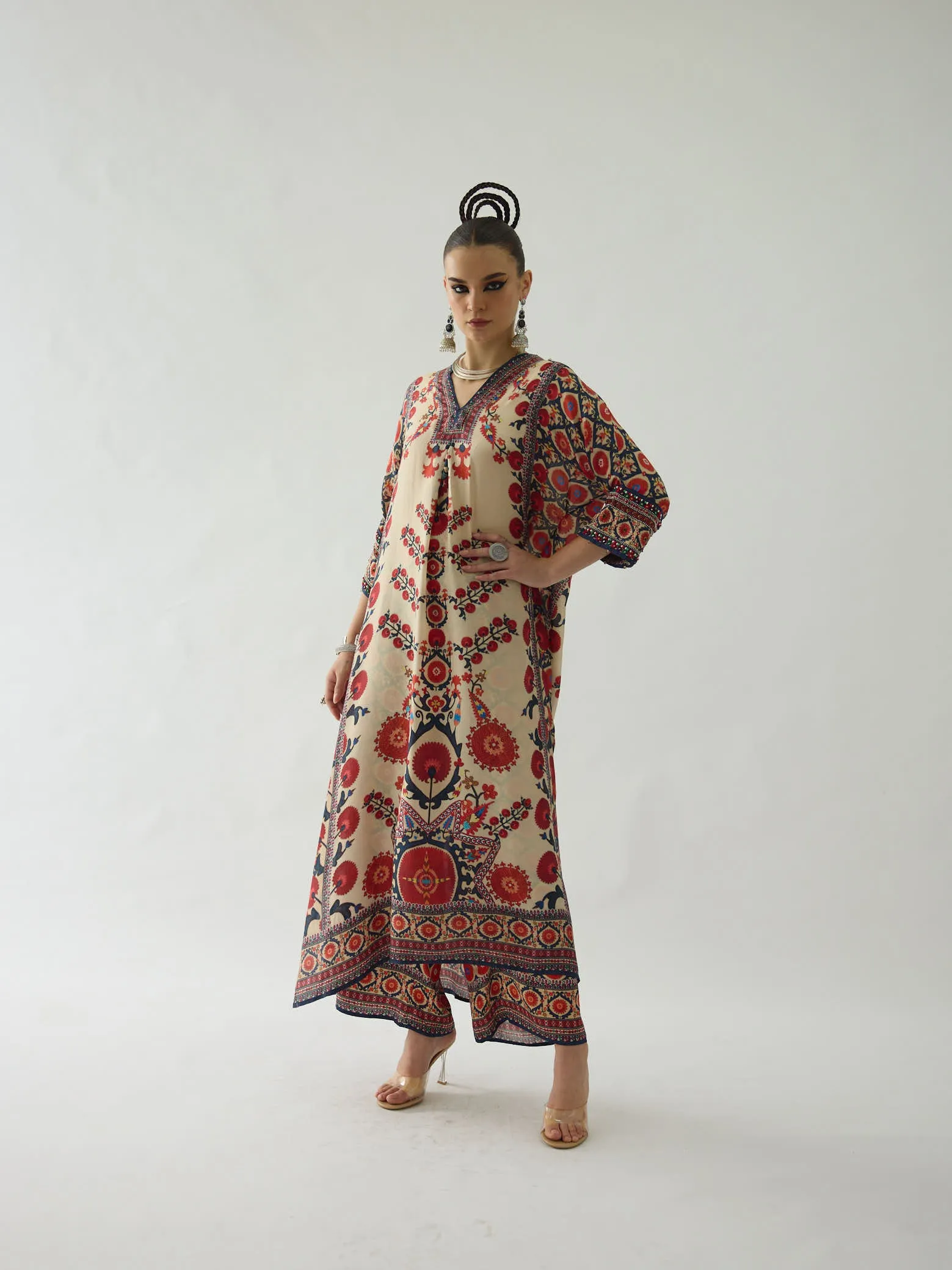 Bukhara Rust Banera Tunic Set