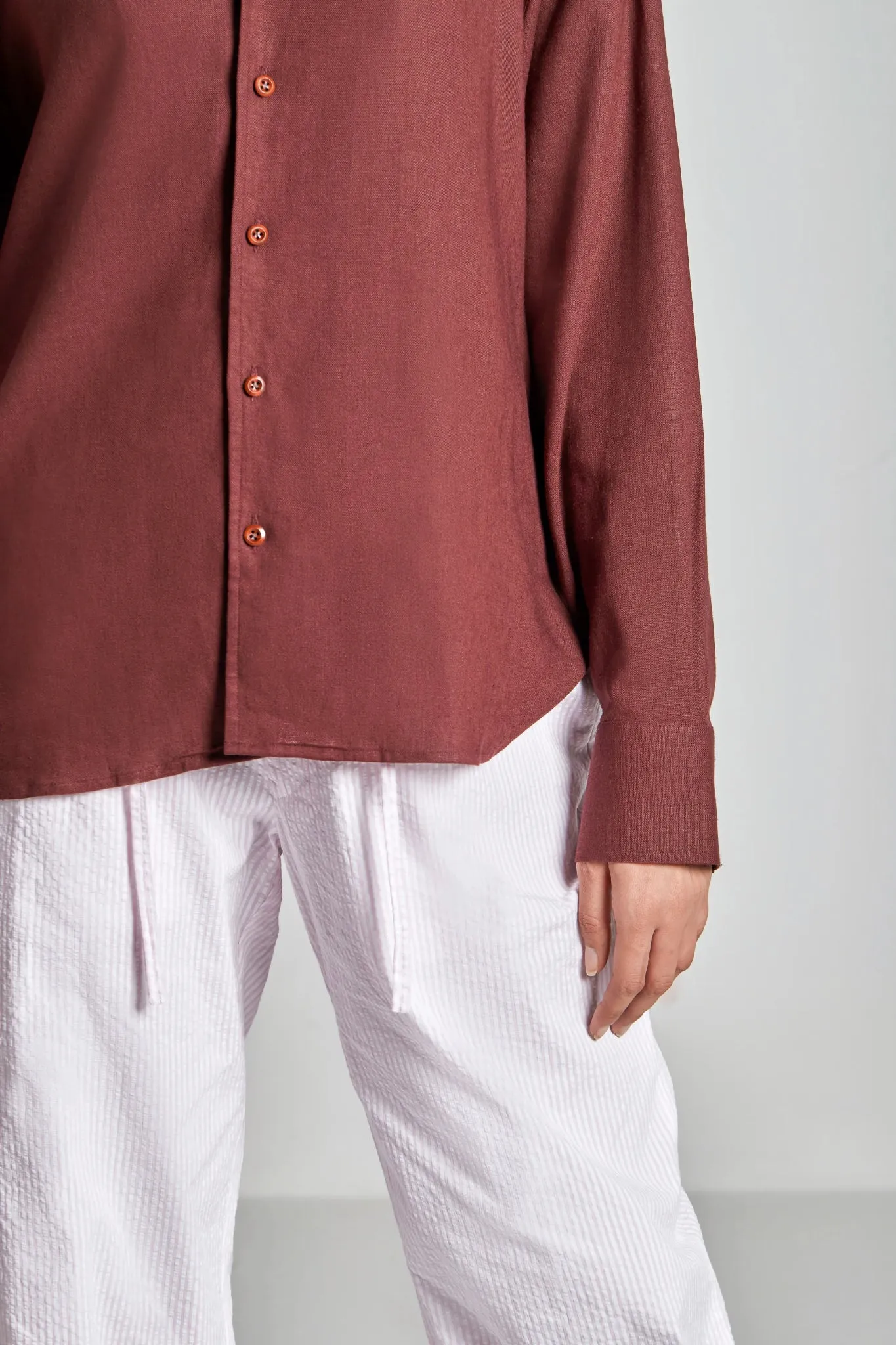 Burgundy Gardening Shirt