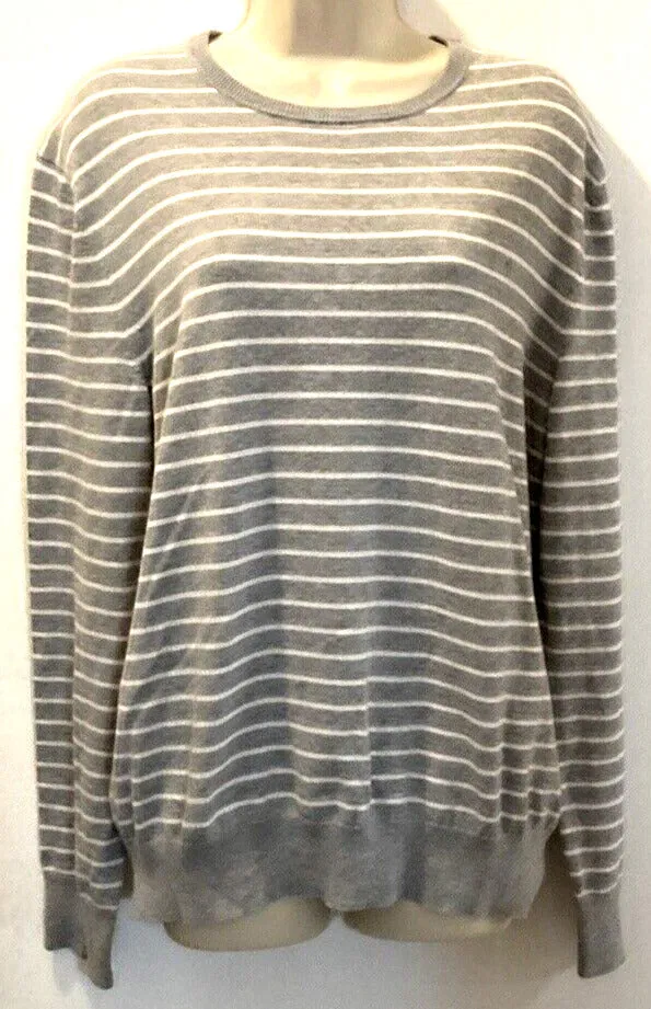 CALVIN Klein Gray Striped Sweaters for Women