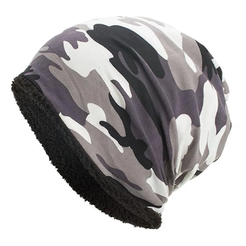 Camouflage Plus Fleece Warm Pullover Hat 57010455YM