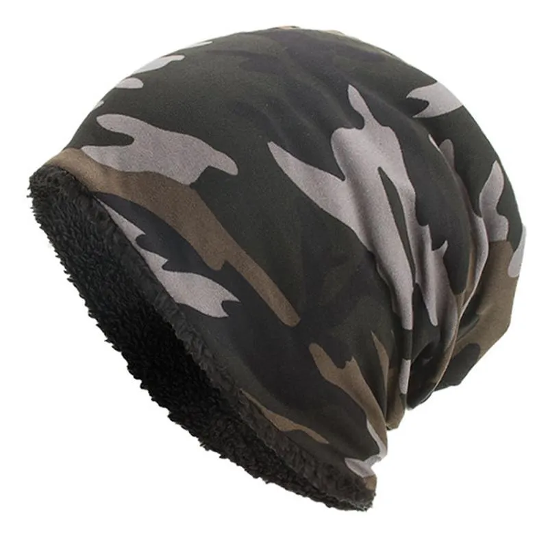 Camouflage Plus Fleece Warm Pullover Hat 57010455YM