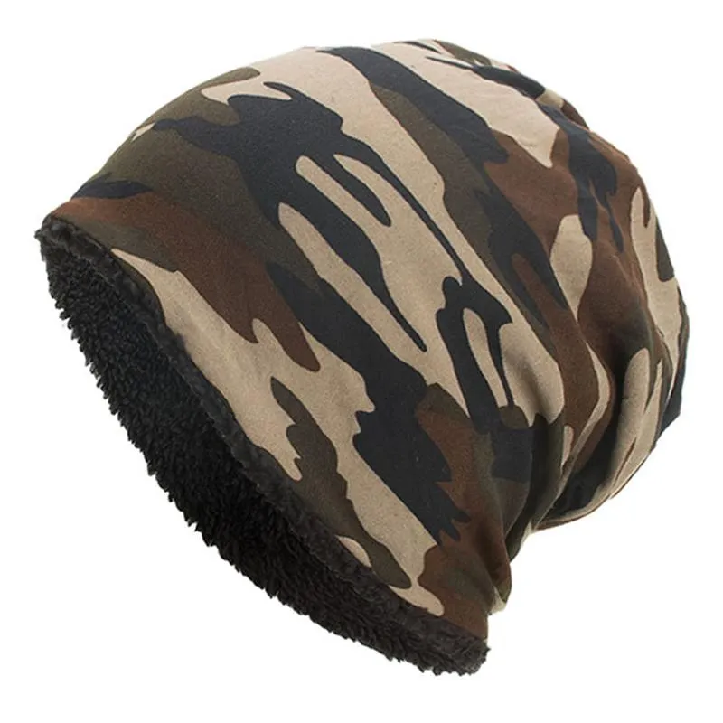 Camouflage Plus Fleece Warm Pullover Hat 57010455YM