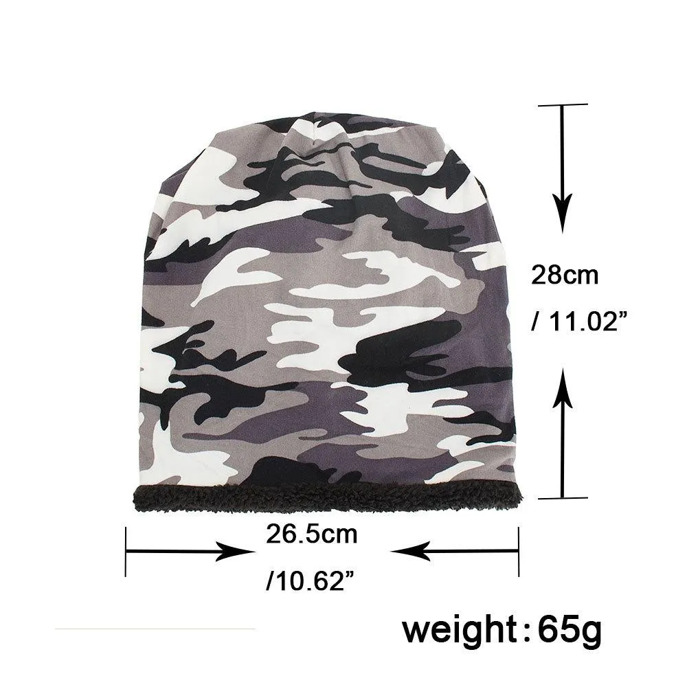 Camouflage Plus Fleece Warm Pullover Hat 57010455YM