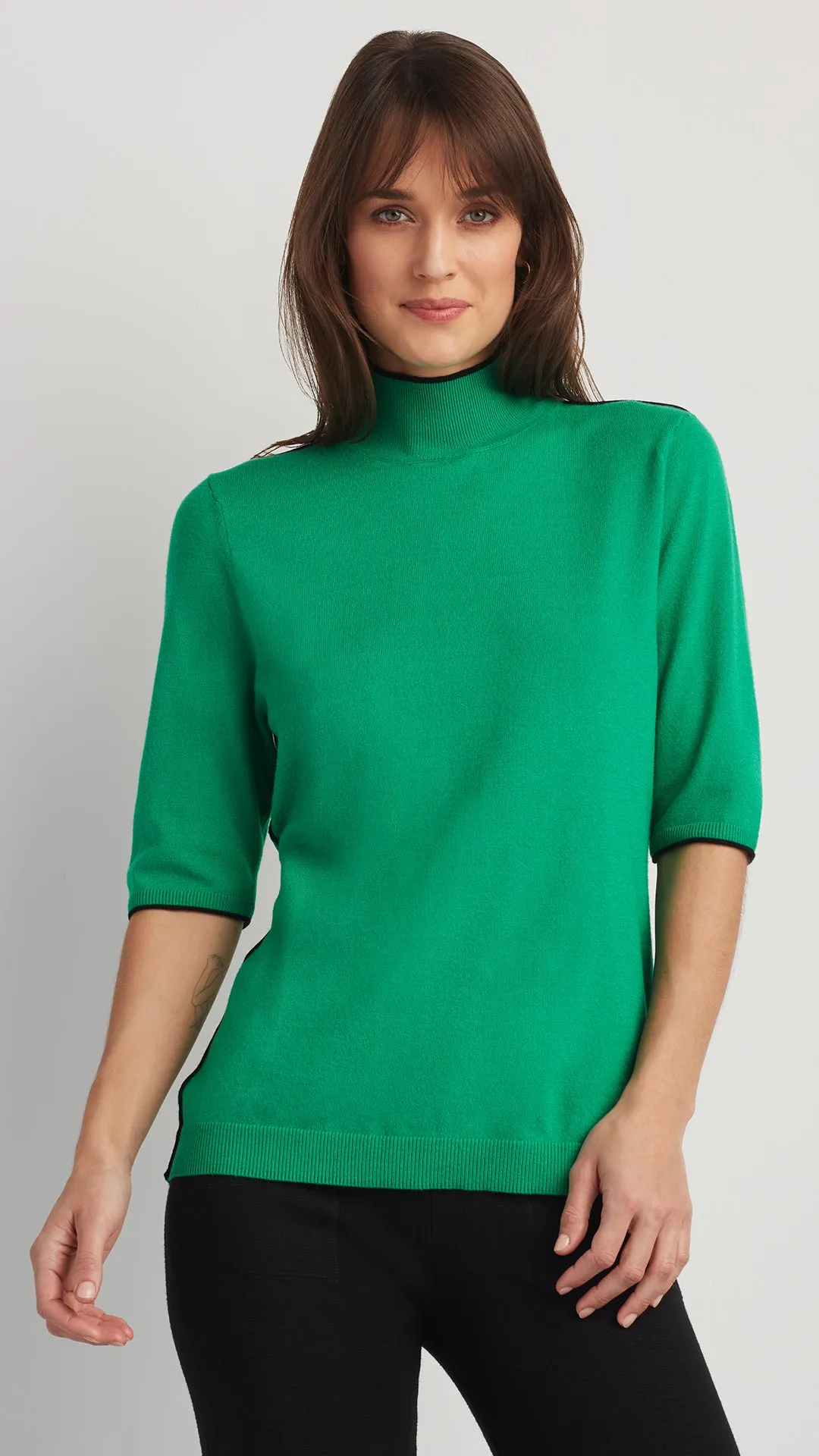 CARLEE MOCK NECK SWEATER TEE