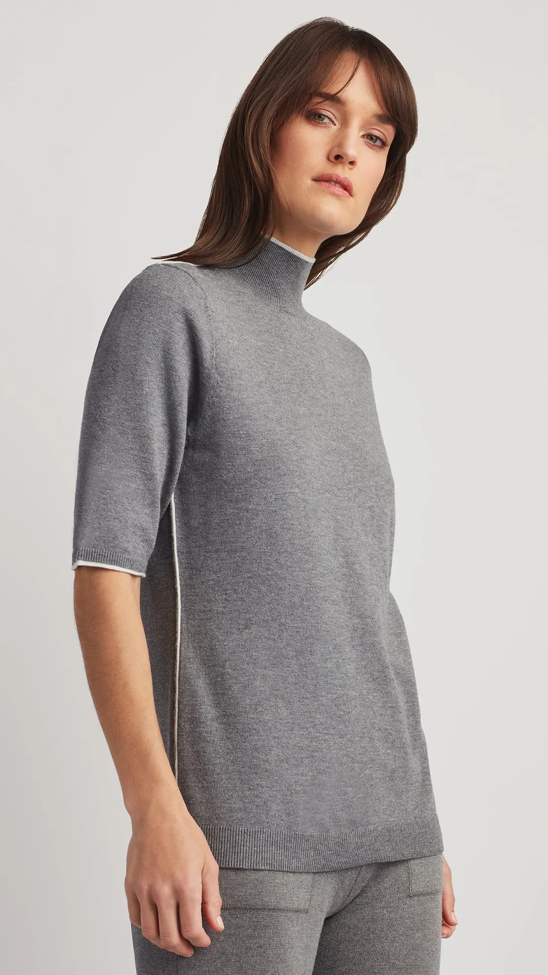 CARLEE MOCK NECK SWEATER TEE