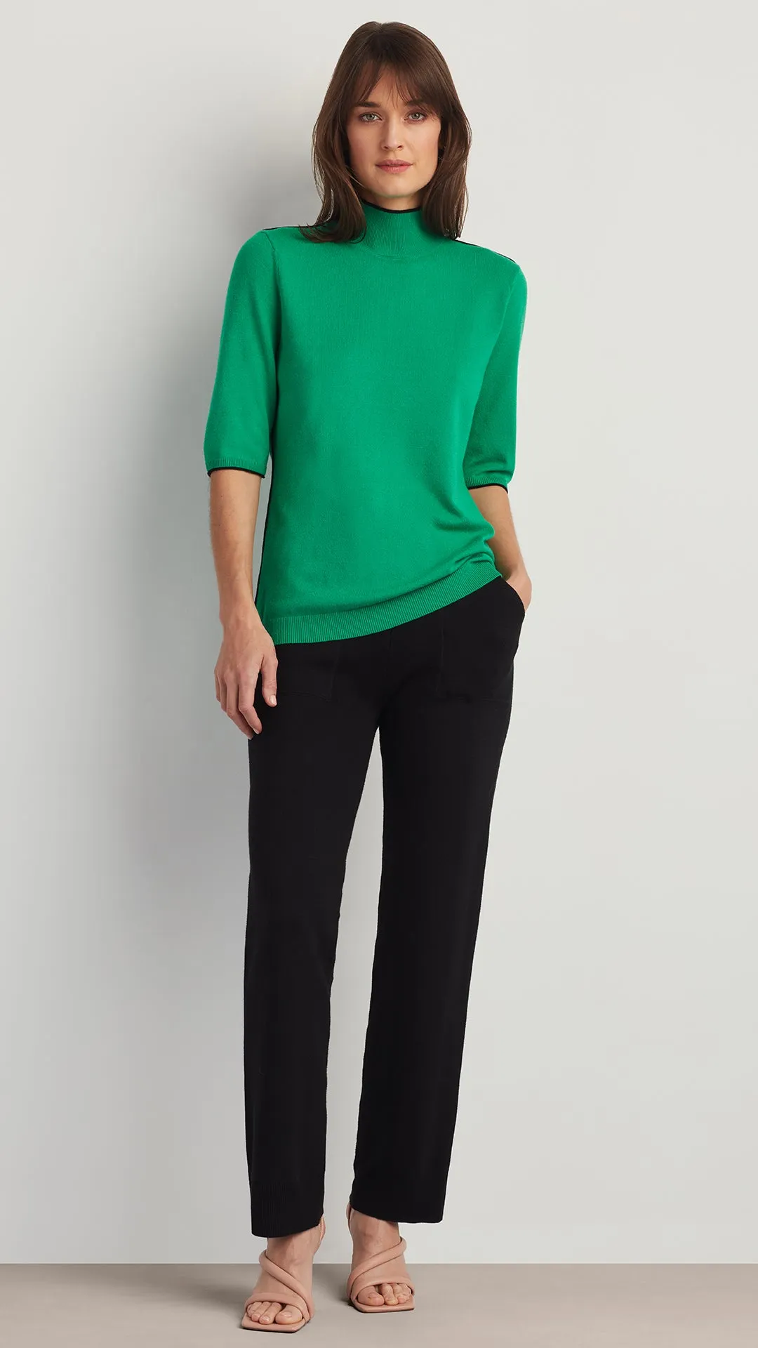 CARLEE MOCK NECK SWEATER TEE