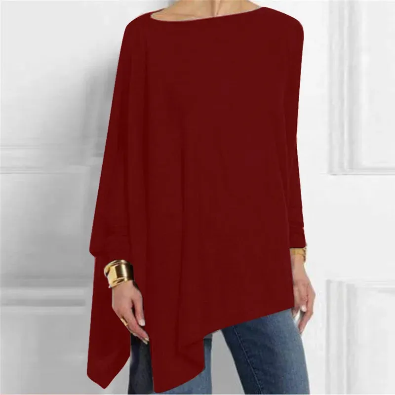 Casual Pullover Long Sleeve Tunic Blouse