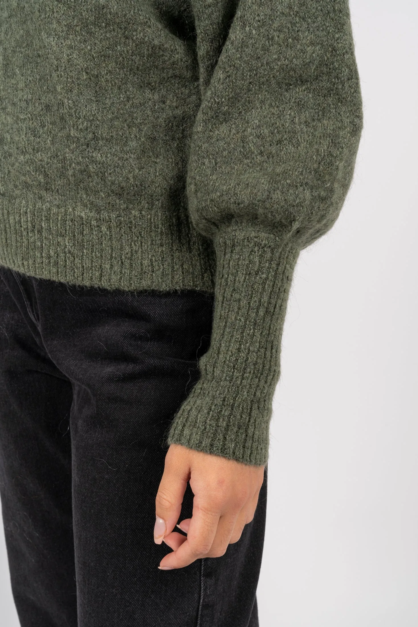 Cheanna Mohair Pullover - Olivine Mel