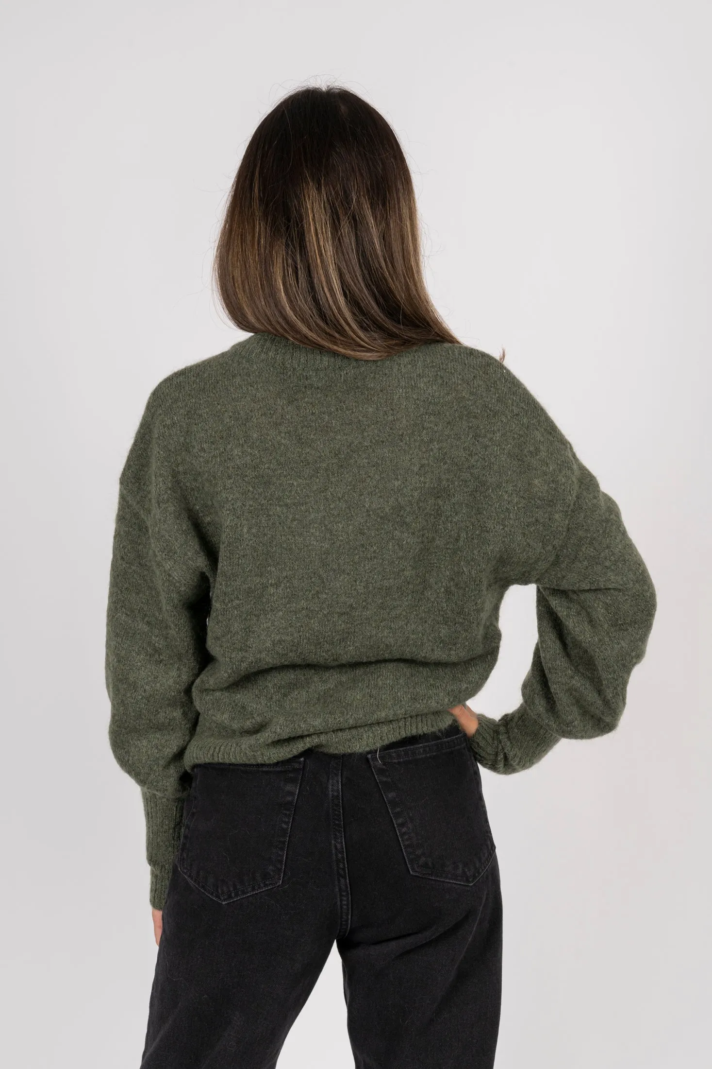 Cheanna Mohair Pullover - Olivine Mel