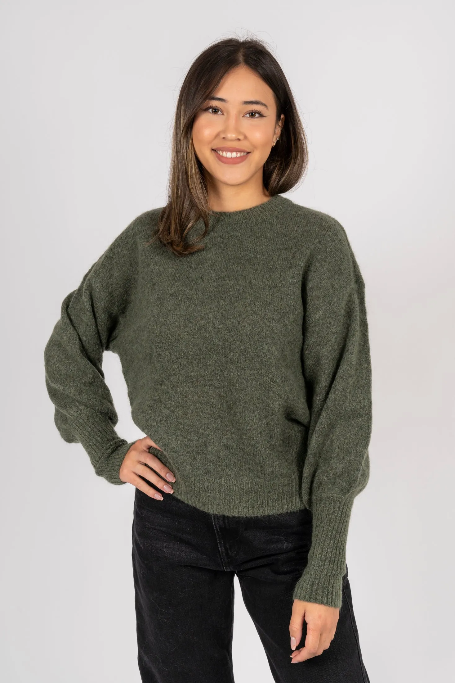 Cheanna Mohair Pullover - Olivine Mel